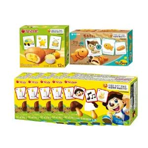 오리온 카스타드 12P(이모지 에디션), 1개 + 참붕어빵 8P(이모지 에디션),1개 + 초코송이 1P(이모지 에디션) ,5개