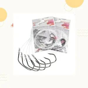 선상 낚시용 외바늘 농어 낚시바늘 우럭 생미끼 고강도 묶음바늘