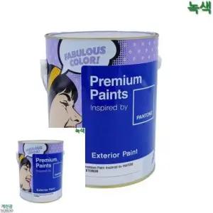 [JED] 택1 계란광 건물 4종 수성페인트 녹색 외부용 실외수성페인트 4L