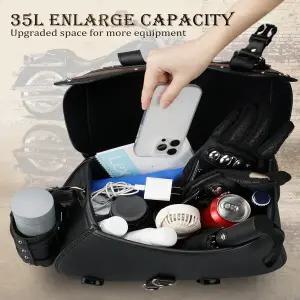 스포츠 바이크 오토바이 35L 유니버설 새들백 사이드 러기지 패니어 할리 소프테일 다이나 투어링 스트리트