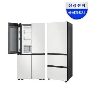 비스포크 키친핏 냉장고 김치냉장고 세트 RM70F63M2A+RQ33DB74C1AP 코타화이트