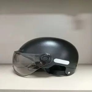 오토바이 헬멧 빈티지 블랙 고글 포함 남녀공용 전기자전거 사이클링 도시 통근용