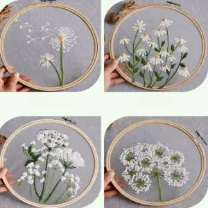J2K 꽃자수 프랑스 십자수 세트 취미용 패키 DIY 공예