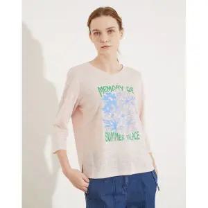 [하프클럽/비비올리비아]프린트 브이넥 티셔츠_VVBAL3M3161