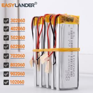 5개/몫 402060 3.7V 400mAh 충전식 리튬 이온 폴리머 배터리