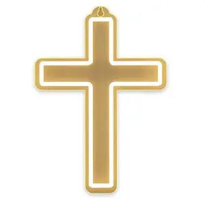 십자가조명 예배 교회 USB 벽걸이 거실 인테리어 장식 램프 성당 네온사인 LED