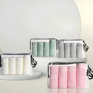 5개 세트 다양한 색상의 가능한 샴푸 수분 리필 여행용 로션 공급 디스펜싱 휴대용 메이크업