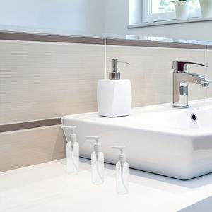 5PCS 여행용 펌프 100ML 프레스 가능 리필 주방 욕실 샴푸 디스펜서 비누 방지 바디 액체 핸드 누출 워시