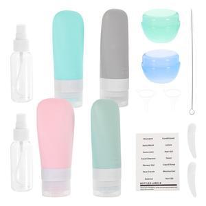1세트 실리콘 여행용 로션 리필용 세면용품을 소형 스킨케어 휴대용 위한 서브 경량