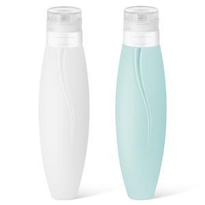 2PCS 실리콘 여행용 샴푸 바디 누출 컨디셔너 로션 디스펜서 세면용품 워시용 용기 방지 가능 리필