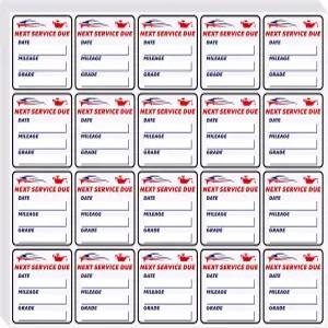 YHNTGB 500피스 오일 교환 스티커 서비스 알림 다음 서비스는 잔여물이 없는 쉬운 필링 자동차 프리미엄