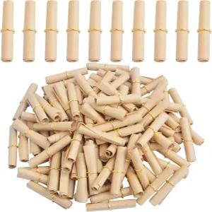 생일 기념 발렌타인 파티 선물 장식용 JMKTOOL 100pcs 빈티지 메시지 종이 두루마리 미니 럭키 위시 페이퍼