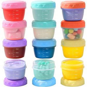 6팩 샐러드 드레싱 용기 소형 조미료 도시락용 작은 소스 뚜껑