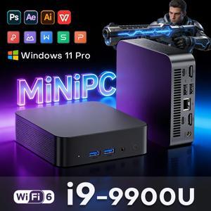 2026 미니 소형 PC 윈도우 11 인텔 i9 9900U 게이밍 컴퓨터 16GB 램 1TB M.2 SSD WiFi 6 BT5.2 60Hz 4K HD
