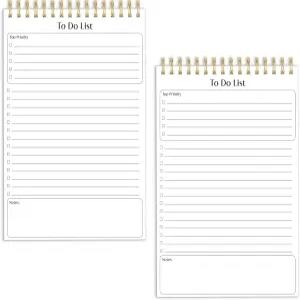 미니 메모장 5.5인치 x 8.5인치 기획 노트 패드 패드당 50매 더블 와이어 스파이럴 일일 의제 생산성