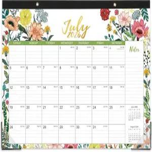 책상 달력 2026-2027 - 2026년 7월 2027년 12월 18개월 대형 월간 17인치 x 12인치 패드 규칙 블록 할 일