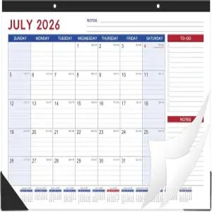 책상 달력 2026-2027 - 2026년 7월 2027년 12월 17인치 x 12인치 2026-2027년 18개월 패드 우아한 디자인