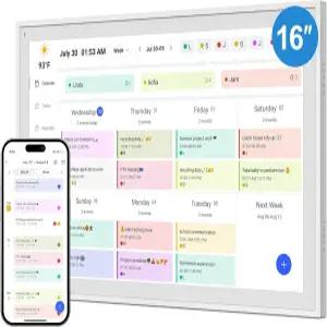 디지털 캘린더 스마트 WiFi 전자 코어 차트 가족 일정을 위한 IPS 터치스크린 HD 디스플레이 어디서나