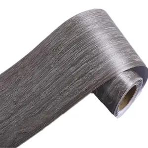 책상 의자 가구 장식용 암하오 5미터 자동 접착 우드 그레인 수리 테이프 다크 그레이