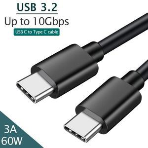 USB 3.2 10Gbps C to 타입 케이블 Gen2 데이터 전송 SSD 하드 디스크 3A 60W QC 3.0 고속 충전