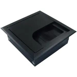 아라콤비 케이블 그로밋 책상 정리함을 위한 80mm x 정사각형 구멍 커버 컴퓨터 테이블을 검은색