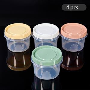 PCS 500ML 라운드 음식 봉인 냉장고 상자 용기 주방 보관 유지 가열 스낵 전자 레인지 항아리 신선한