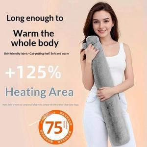 76x11cm 빅사이즈형 핫팩 핑크 그레이 탈부착 커버 고무 허리 손 발 온열기