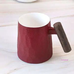 귀여운 집들이선물 우드손잡이 머그컵 답례품 와인cde789