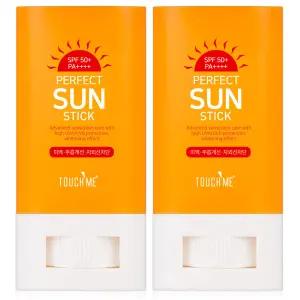 퍼펙트 스틱썬크림 선스틱 끈적임 백탁 없는 스포츠 골프 톤업 스틱형선크림 20g, 2개