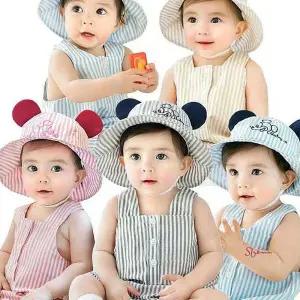 믹키 롬퍼 2종세트203553 스트라이프yza720