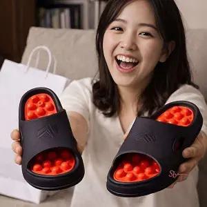 하루 SOFT 돌기 발마사지 지압슬리퍼 1000번 쿠션hij222