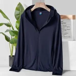 [JED] 썸머 후드집업 네이비 남성 반팔 바람막이 얇은 점퍼 여름 아우터 3XL