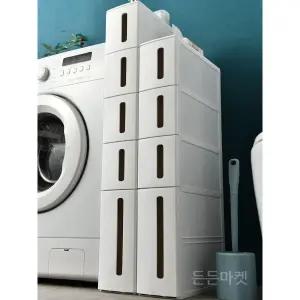 수납장 선반 플라스틱 다용도 슬림 거실 5단 이동식 폭좁은 서랍장 주방 3단