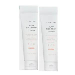 에스네이처 아쿠아 라이스 약산성 클렌징폼 160ml 2개