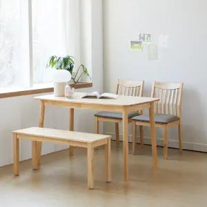아슬란 제시 1200 4인 원목 식탁세트(의자2+벤치1)