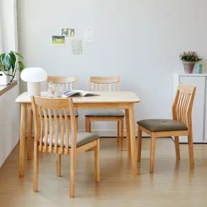 아슬란 제시 1200 4인 원목 식탁세트(의자4개)