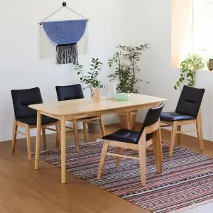 아슬란 빈츠 1500 4인 원목 식탁세트(의자4개)