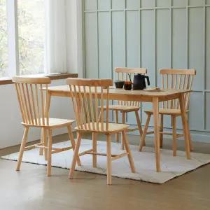 아슬란 토토 1200 4인 원목 식탁세트 (의자4개)