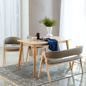 아슬란 하프 1200 4인 원목 식탁세트 (의자2+벤치1)