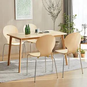 캔버라 앤디 4인 원목 식탁세트