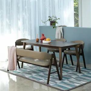 아슬란 하프 1500 6인 원목 식탁세트 (의자3+벤치1)