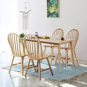 캔버라 윈저 4인 원목 식탁세트 (의자4개)