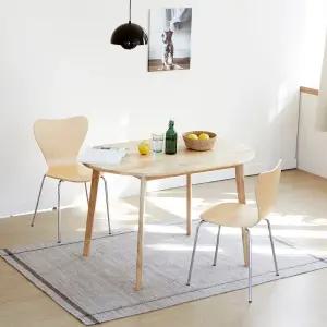 캔버라 위너 타원형 1200 2인 원목 식탁세트(의자2개)