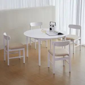 하이디 모노 알로 원형 1000 4인 원목 테이블 식탁세트 2colors