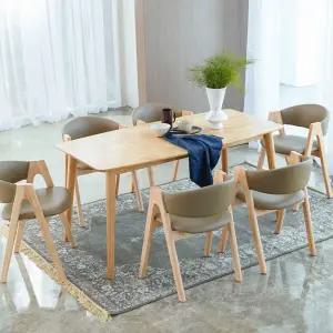 아슬란 하프 1500 6인 원목 식탁세트 (의자6개)