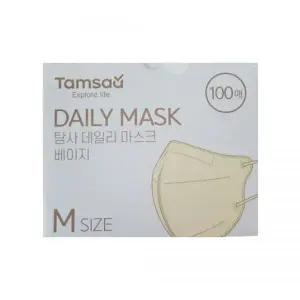 탐사 국내생산 데일리 컬러 마스크 새부리형 중형 미디움 슬림핏 베이지 100매입