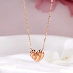 18K 볼륨 통통 라인 하트 체인 목걸이 MNN42431