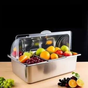 고급 스테인리스 뷔페용 밧드 푸드커버 음식덮개 차핑디쉬