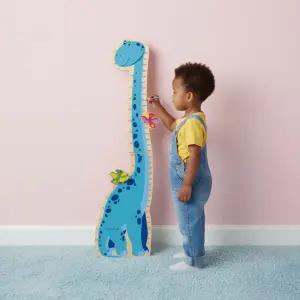 에버어쓰 공룡키재기 자 벽걸이 원목 신장계 신체발달 키측정 차트 유아 어린이 가정용