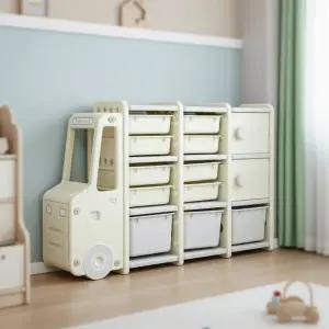 유닛키즈 대용량 자동차 5단 수납정리함 다용도 선반 장난감 보관 바스켓 조립식 리빙박스